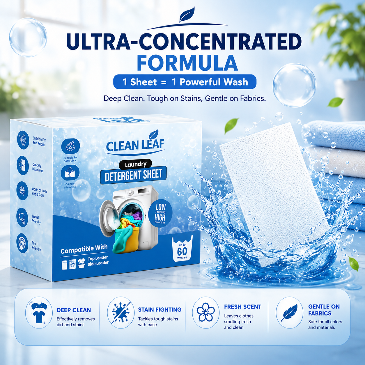 3X Laundry Detergent Sheets