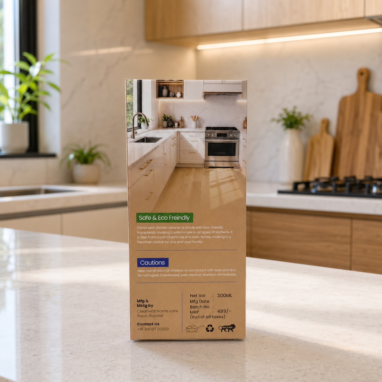 CleanLeaf Kitchen Cleaner Spray | Powerful Grease Remover for Kitchen Surfaces