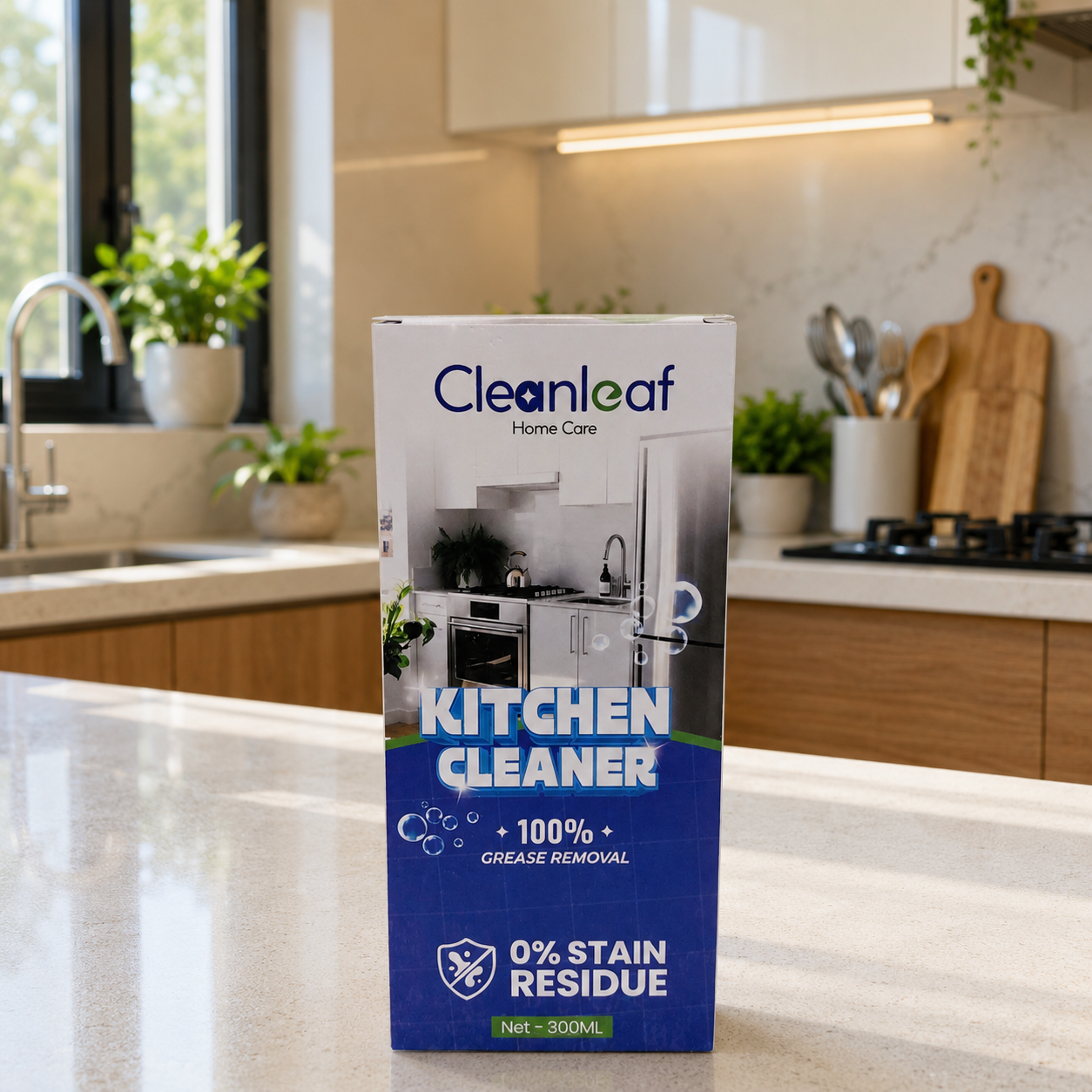 CleanLeaf Kitchen Cleaner Spray | Powerful Grease Remover for Kitchen Surfaces